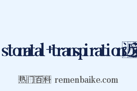 stomatal+transpiration近义词是什么意思的图片